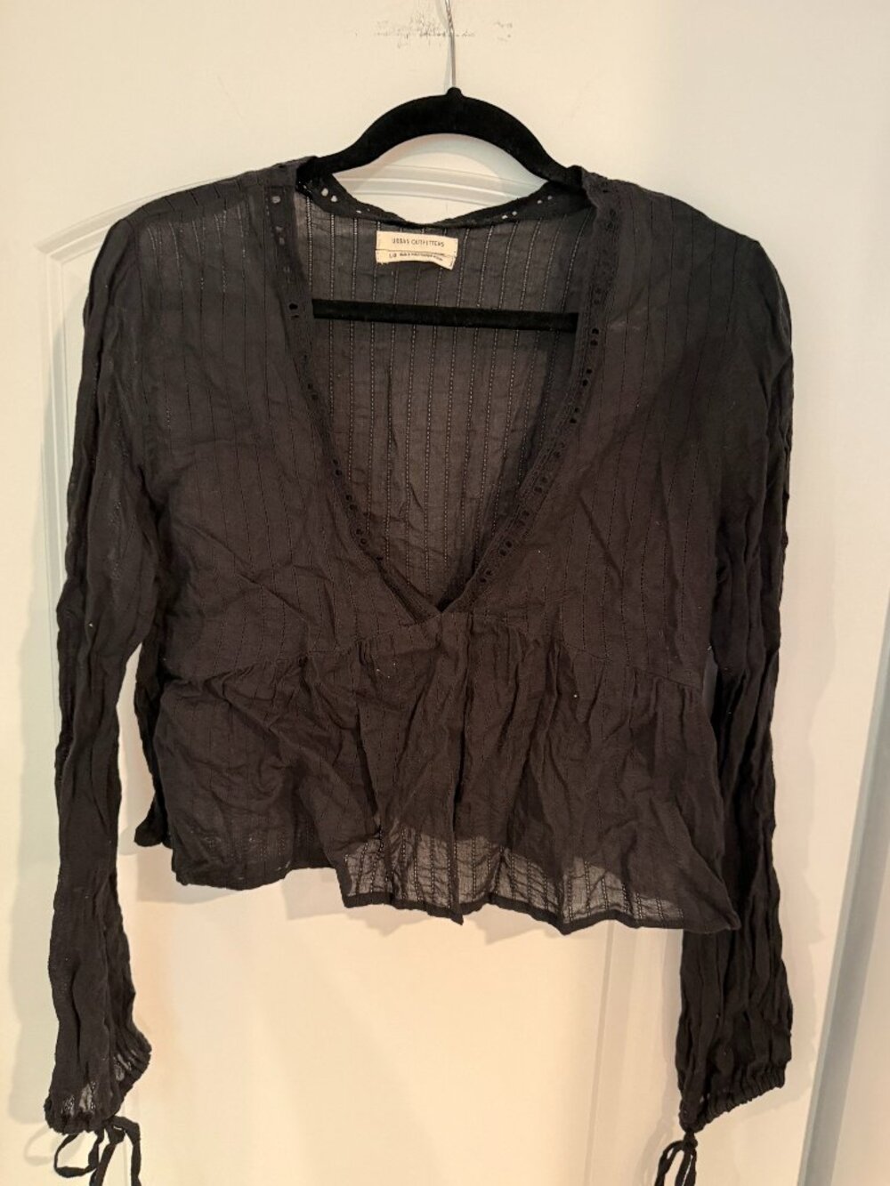 Urban Outfitters Flowy Sheer Long Sleeve Top | Size L